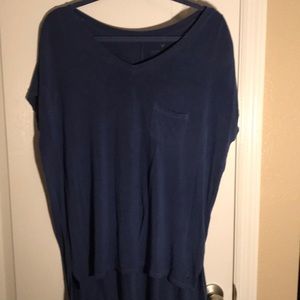 Oversized navy blue soft and sexy shirt